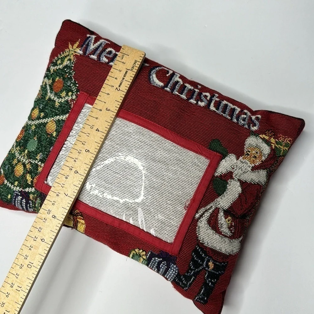 Christmas pillow with photo frame